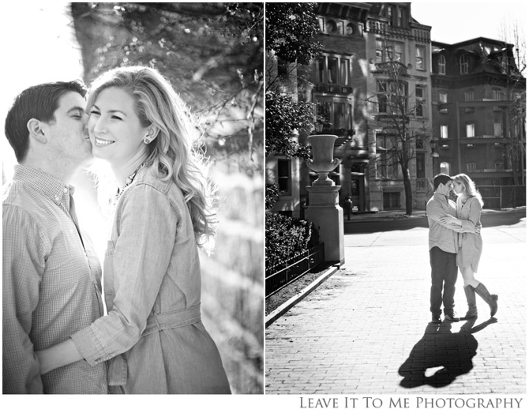 Black and White Engagement Portraits_Rittenhouse Square_Philly
